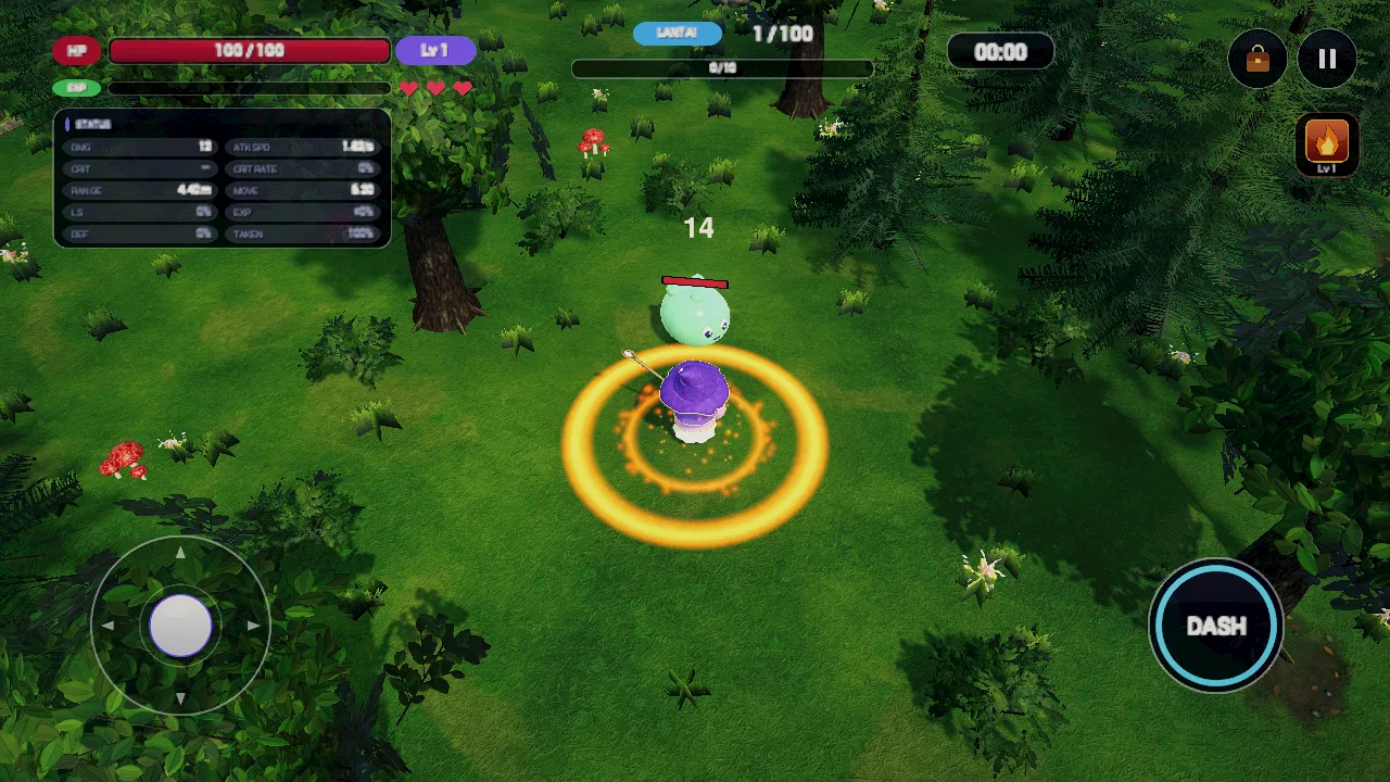 Nova Api melawan gerombolan slime